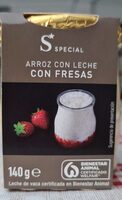 Arroz con leche con fresas