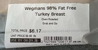 98% Fat Free Turkey Breast Oven Roasted