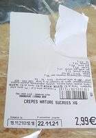 Crepes nature sucrees