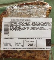 Cake aux fruits secs