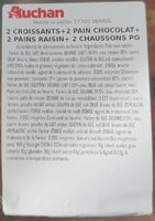 Croissant pain chocolat pain raisin chausson au pommes