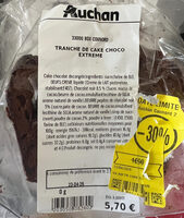 Tranche de cake choco extrême