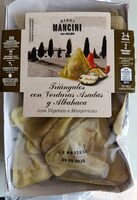 Triángulos con verduras asadas y albahaca