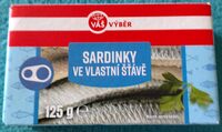 Sardinky ve vlastní šťávě