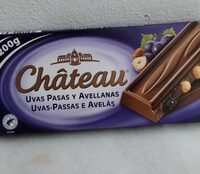 Chocolate con  uvas pasas y avellanas