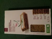 Wholegrain wheat crackers
