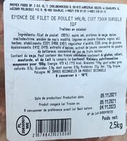 Emince de filet poulet halal cuit tikka surgele iqf