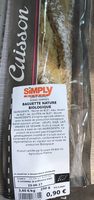 Baguette nature biologique