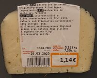 Tomme des Pyrénées IGP