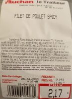 Filet de poulet spicy