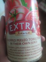 Chopped peeled tomatoes in their own juice