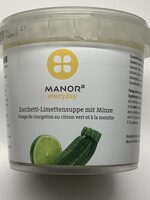 Potage de courgettes, citron vert et menthe