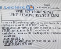 Pain pavé aux légumineuses