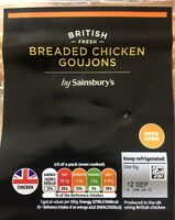 Breaded chicken goujons