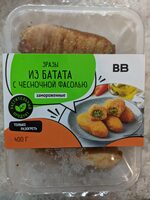 Зразы замороженные из батата с чесночной фасольб