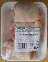 Hähnchenoberkeulensteak mit Haut ohne Knochen frisch, HKL A