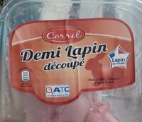 Demi lapin découpé