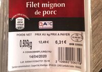 Filet mignon de porc