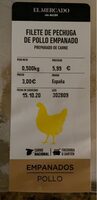 Filetes de pechuga de pollo empanado
