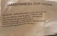 Jambonneau cuit choix