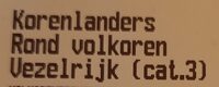 Rond volkoren