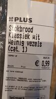 Stokbrood Klassiek wit