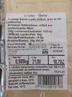 Fromage Raclette Le Corbier
