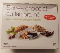 Barres chocolat au lait praliné
