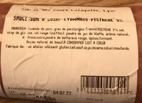 Saucisson a cuire pistache