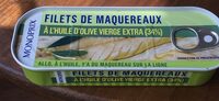 Filets de maquereaux à l’huile d’olive vierge extra (34 %)