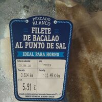 Filete de bacalao al punto de sal