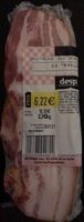 Poitrine de porc fumée en tranche