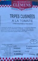 Tripes cuisinees