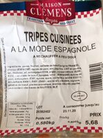 Tripes cuisinees a la mode espagnoles
