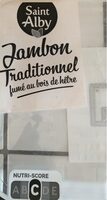 Jambon traditionnel fume au bois de hêtre