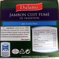 Jambon cuit fumé