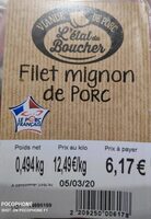 Filet mignon de porc