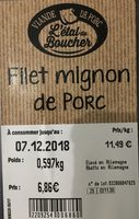 Filet mignon de porc