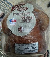 Poulet cuit fumé au bois de hêtre