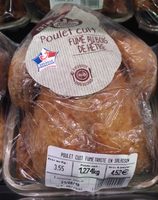 Poulet cuit fumé au bois de hêtre