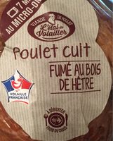 Poulet cuit fumé au bois de hêtre traité en salaison