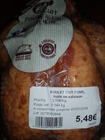 Poulet cuit au feu de hêtre