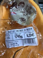 Poulet cuit fumé au bois de hêtre