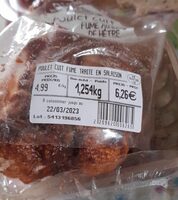 Poulet cuit fumé au bois de hêtre