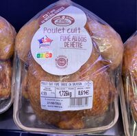 Poulet cuit fumé au bois de hêtre