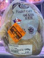 Poulet cuit fumé au bois de hêtre