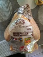 Poulet jaune fermier - elevé en pleine air.