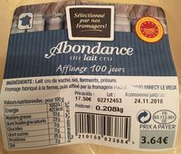 Abondance au lait cru