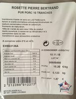 Rosette, pur porc