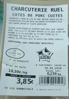 Côte de porc cuites